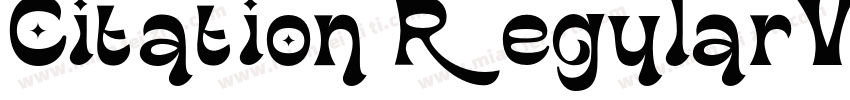 Citation RegularVersion字体转换